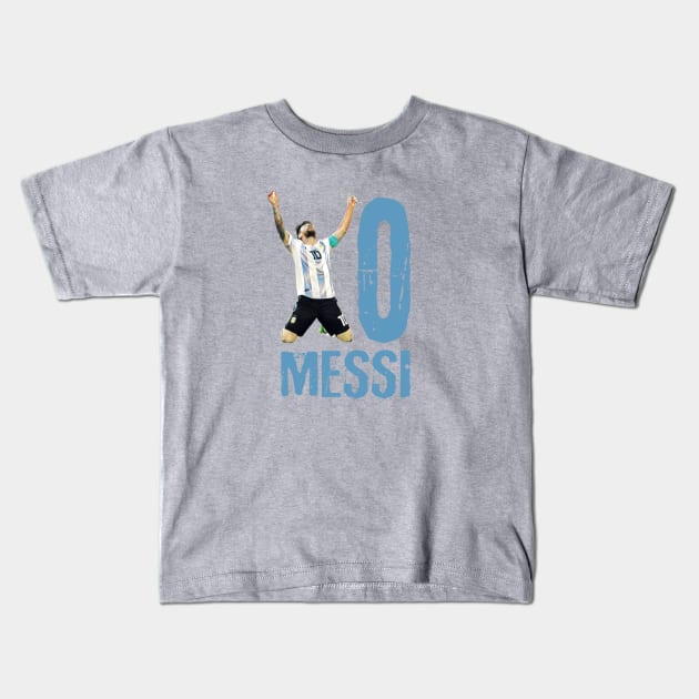 Messi 10 Kids T-Shirt by awesomeniemeier